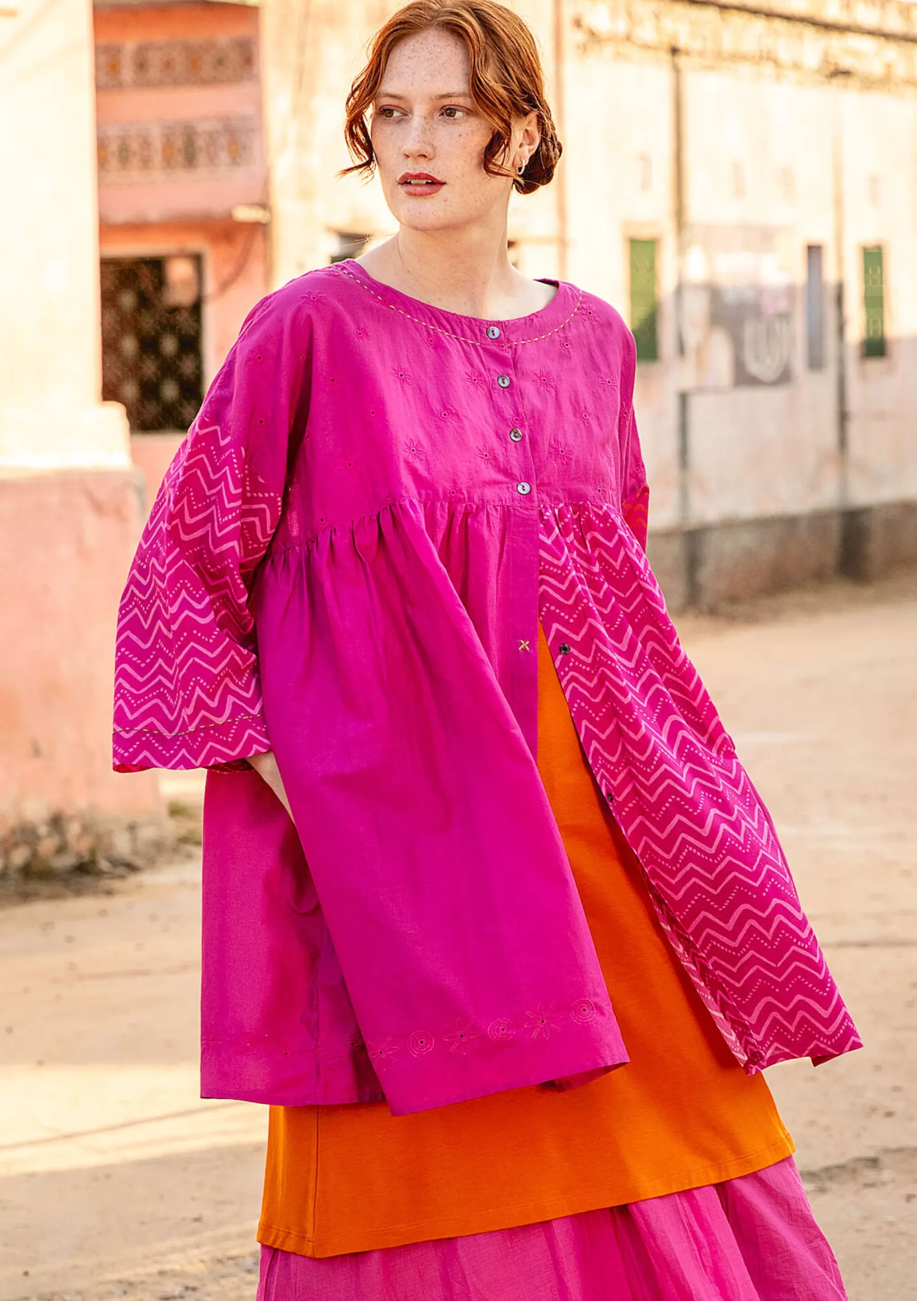 Online Gudrun Sjödén Tunika Sanganeer Aus Bio-Baumwollgewebe cerise