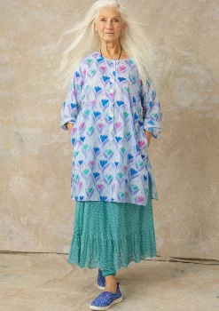 Gudrun Sjödén Tunika Öst Aus Bio-Baumwollgewebe vergissmeinnicht