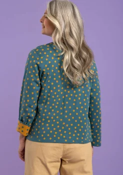 Online Gudrun Sjödén Tupfenstrickjacke Aus Bio-Baumwolle veronagrün