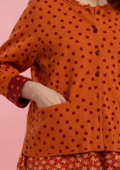 Hot Gudrun Sjödén Tupfenstrickjacke Aus Bio-Baumwolle vogelbeere