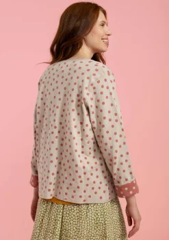 Gudrun Sjödén Tupfenstrickjacke Aus Bio-Baumwolle natur