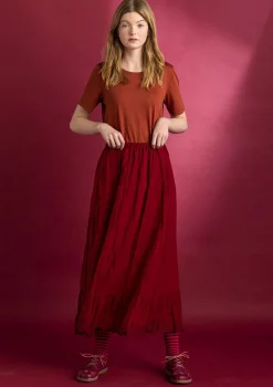Gudrun Sjödén Unterrock Aus Bio-Baumwollgewebe granatapfel