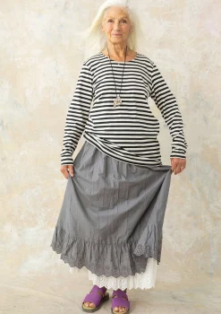 Hot Gudrun Sjödén Unterrock Aus Bio-Baumwollgewebe grafit