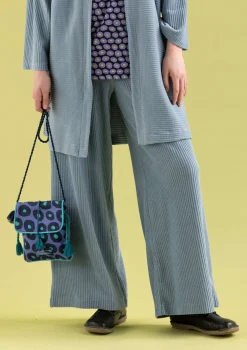 Clearance Gudrun Sjödén Velourshose Aus Bio-Baumwolle/Recycling-Polyester taubenblau
