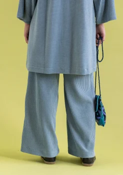 Clearance Gudrun Sjödén Velourshose Aus Bio-Baumwolle/Recycling-Polyester taubenblau