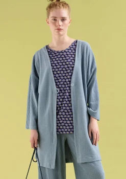 Online Gudrun Sjödén Velourskimono Aus Bio-Baumwolle/Recycling-Polyester taubenblau