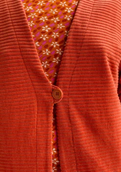 Hot Gudrun Sjödén Velourskimono Aus Bio-Baumwolle/Recycling-Polyester ziegel