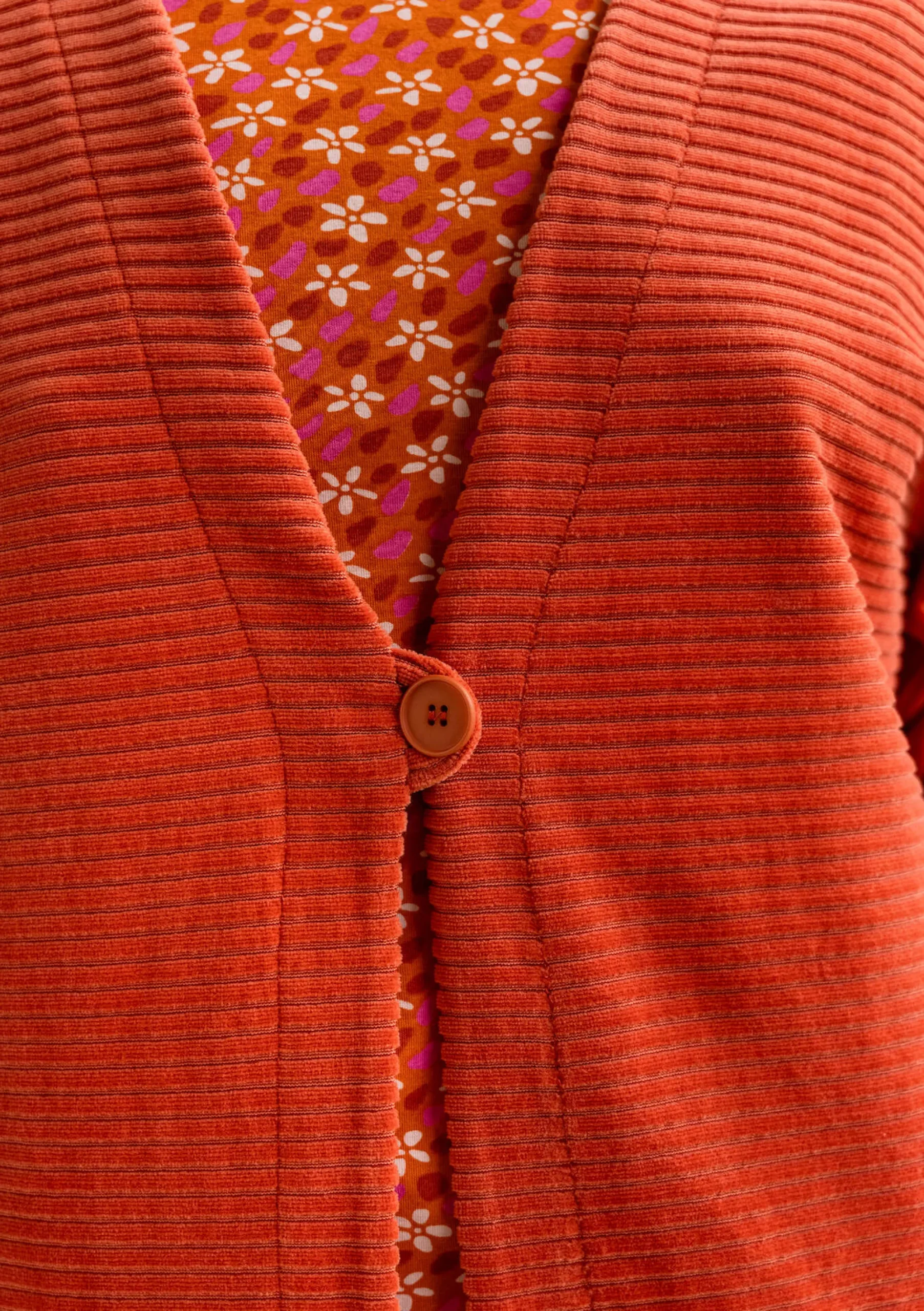 Hot Gudrun Sjödén Velourskimono Aus Bio-Baumwolle/Recycling-Polyester ziegel