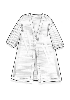 Hot Gudrun Sjödén Velourskimono Aus Bio-Baumwolle/Recycling-Polyester ziegel