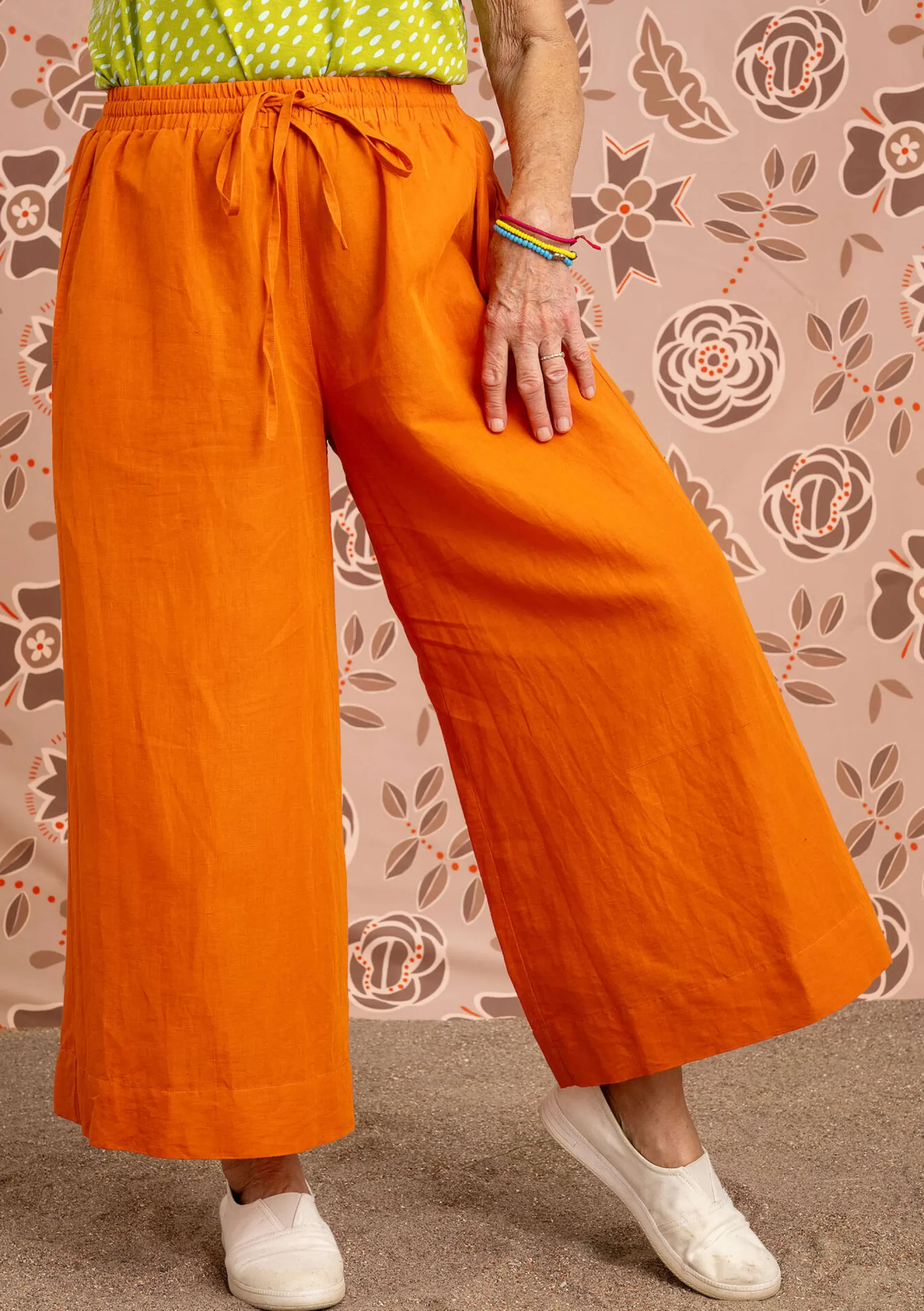 Hot Gudrun Sjödén Webhose Amber Aus Bio-Baumwolle/Leinen masala