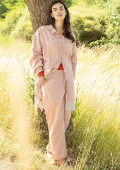 Sale Gudrun Sjödén Webhose Dunes Aus Bio-Baumwolle/Leinen dunkelrosa