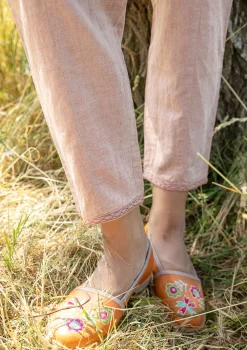Sale Gudrun Sjödén Webhose Dunes Aus Bio-Baumwolle/Leinen dunkelrosa