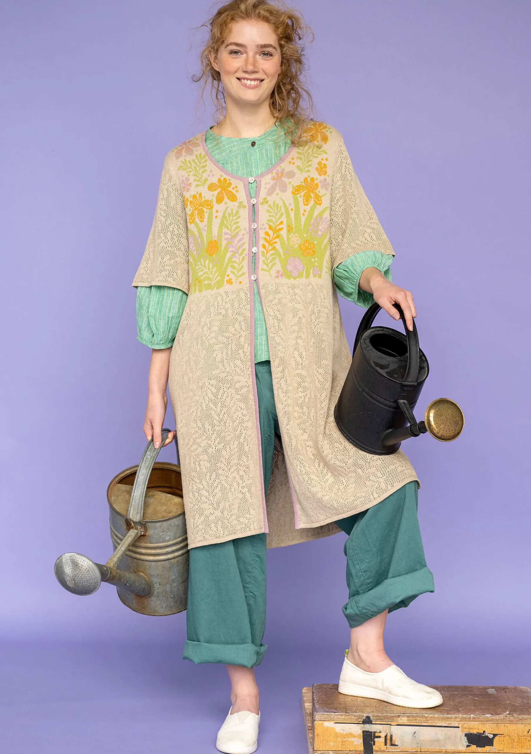 Online Gudrun Sjödén Webhose Garden Aus Bio-Baumwolle/Leinen wermutkraut