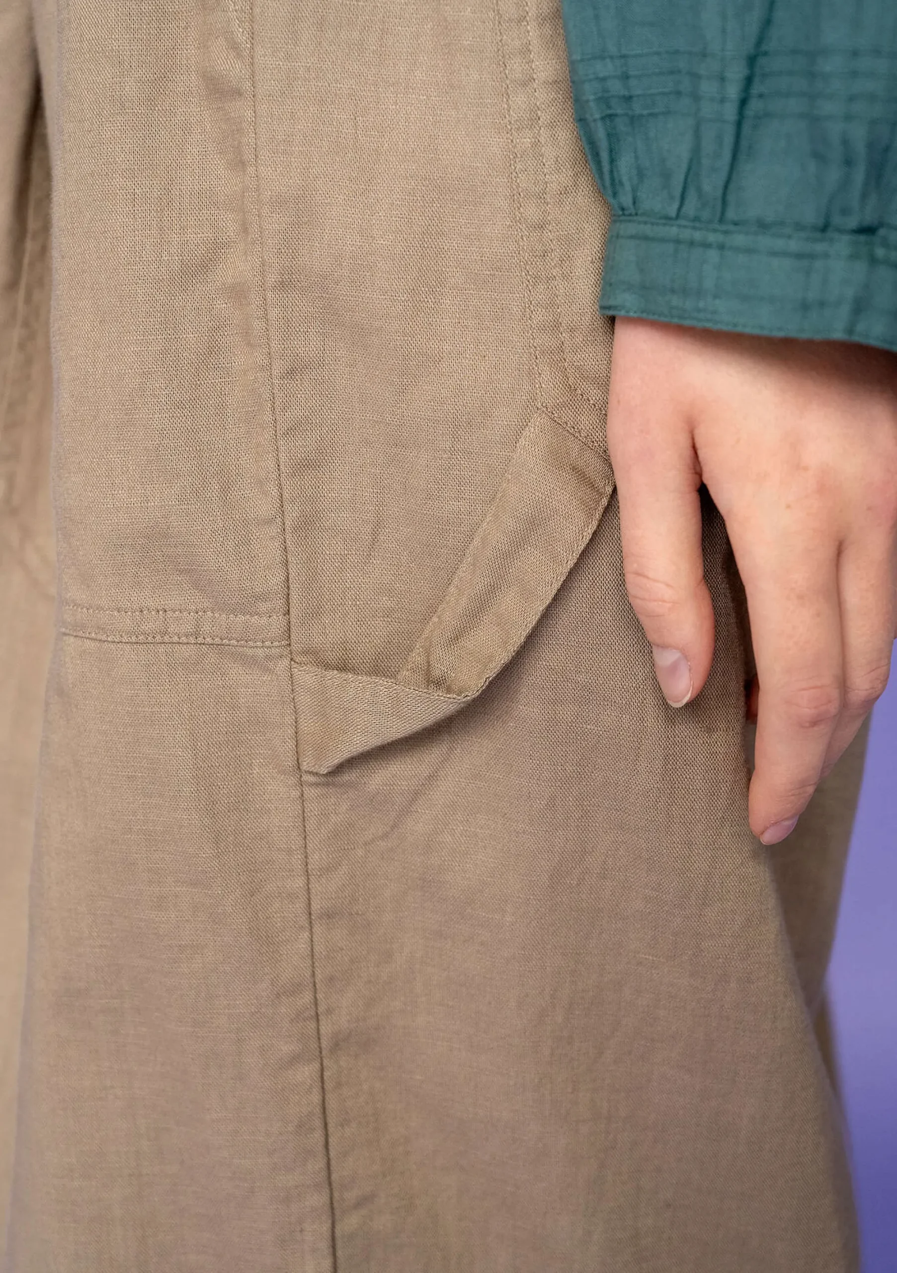 Outlet Gudrun Sjödén Webhose Garden Aus Bio-Baumwolle/Leinen taupe