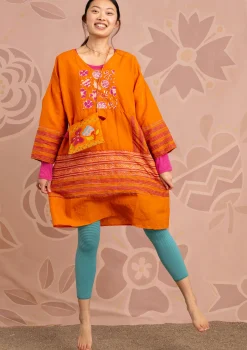 Discount Gudrun Sjödén Webkleid Amber Aus Bio-Baumwolle/Leinen masala