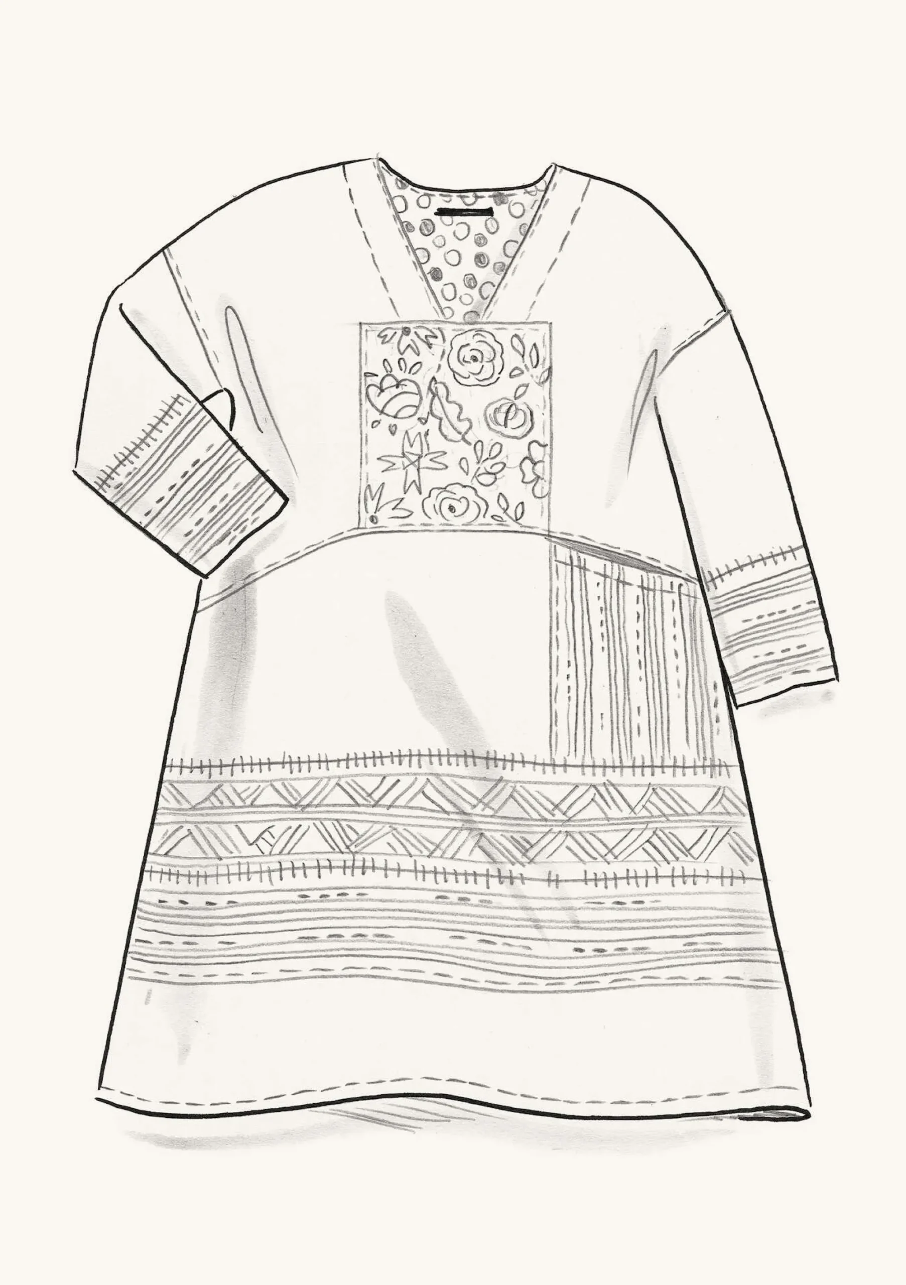 New Gudrun Sjödén Webkleid Amber Aus Bio-Baumwolle/Leinen lupine