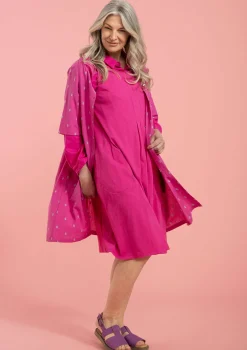 Hot Gudrun Sjödén Webkleid Aus Bio-Baumwolle wildrose