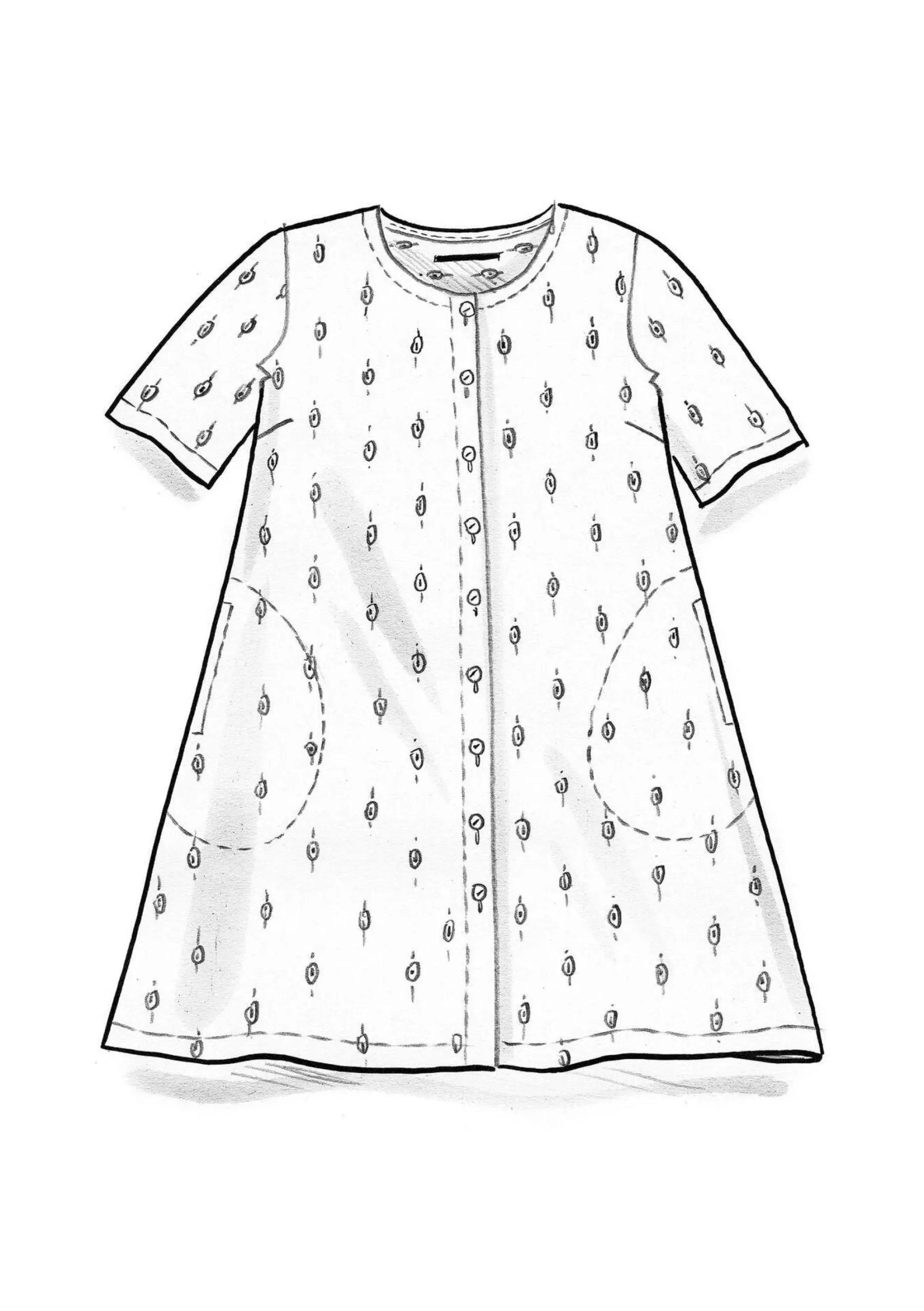 Clearance Gudrun Sjödén Webkleid Aus Bio-Baumwolle schwarz