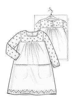 Outlet Gudrun Sjödén Webkleid Aus Bio-Baumwolle grafit