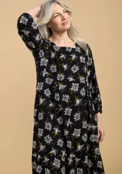 Outlet Gudrun Sjödén Webkleid Aus Viskose schwarz