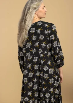 Outlet Gudrun Sjödén Webkleid Aus Viskose schwarz