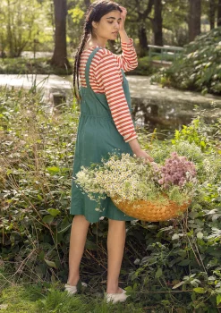 Sale Gudrun Sjödén Webkleid Garden Aus Bio-Baumwolle/Leinen wermutkraut