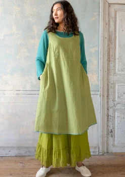 Online Gudrun Sjödén Webkleid Shimla Aus Bio-Baumwolle/Leinen pistazie-gemustert