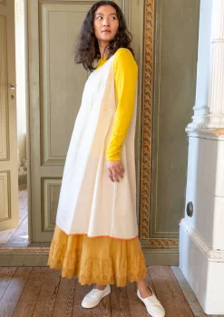Online Gudrun Sjödén Webkleid Shimla Aus Bio-Baumwolle/Leinen Mandelmilch-gemustert