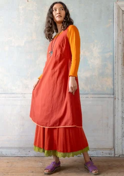 Best Gudrun Sjödén Webkleid Shimla Aus Bio-Baumwolle/Leinen kupfer-gemustert